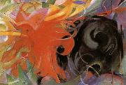 Franz Marc Fighting forms oil